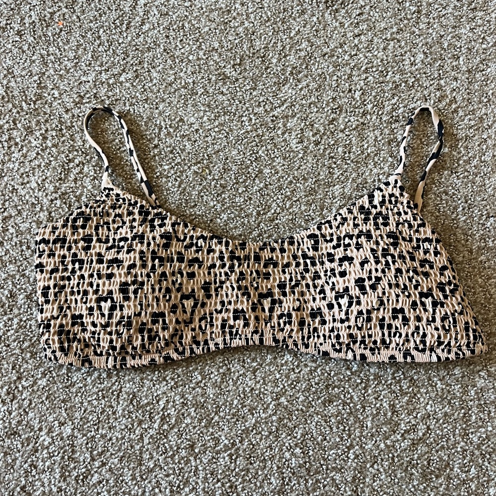Hollister Leopard Print Bikini Top